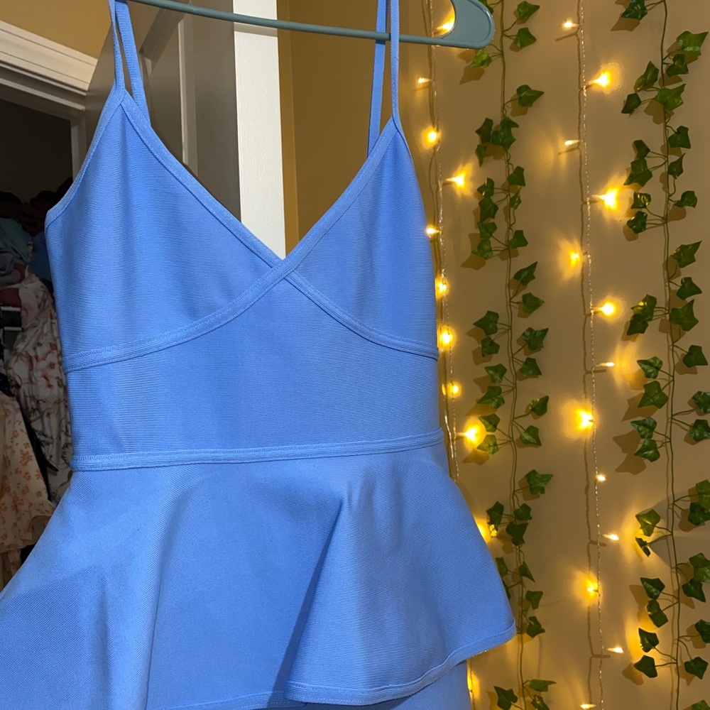 midi blue dress